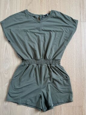 Habitual Kids - Olive Green Short Sleeve Jumpsuit